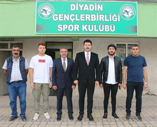 Kaymakam ve Belediye Başkan V. Sn. Mustafa KARALİ, Diyadin Gençlerbirliği Spor Kulübü' ne ziyaret gerçekleştirdi